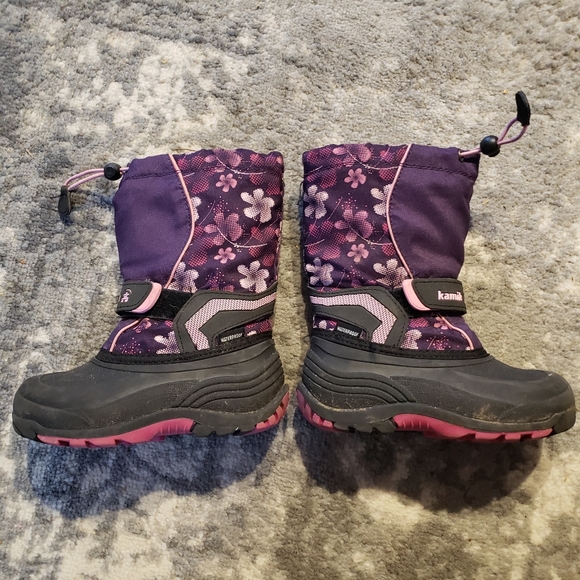 Kamik Girls Purple Snow Boots Size 12 - Picture 4 of 8